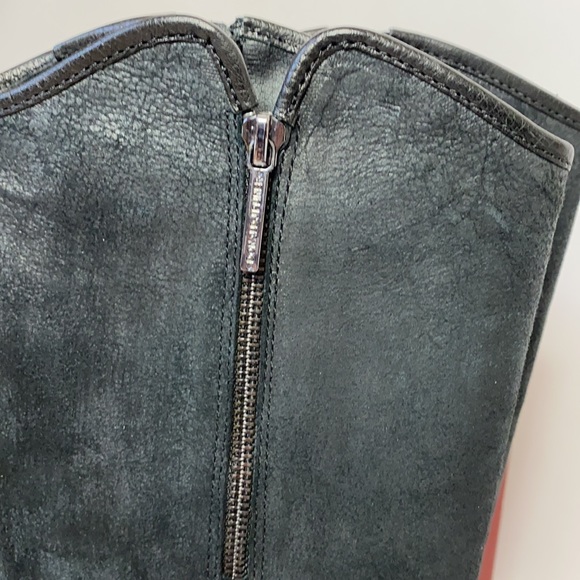 Donald J. Pliner Devi7 tall black leather boots 6 - Picture 3 of 10